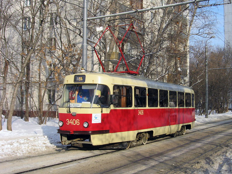 Москва. Tatra T3 (МТТЧ) №3406