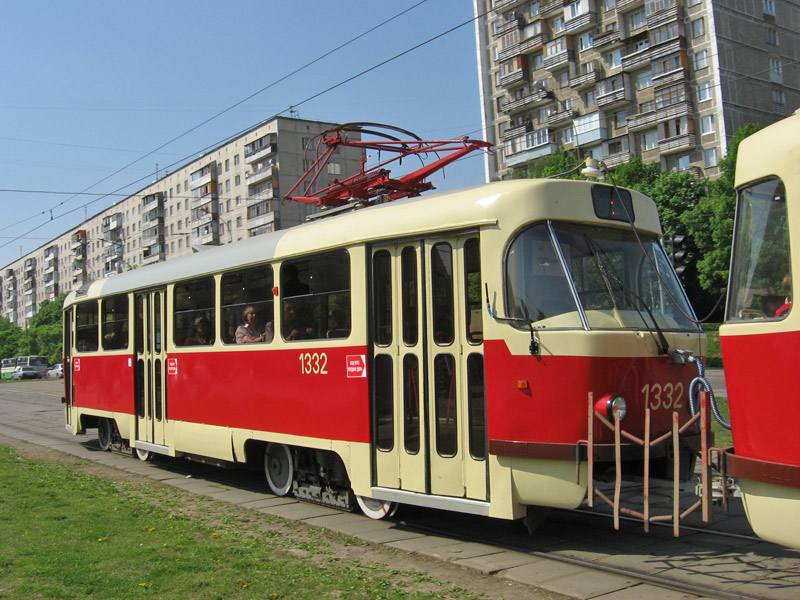 Москва. Tatra T3 (МТТЧ) №1332