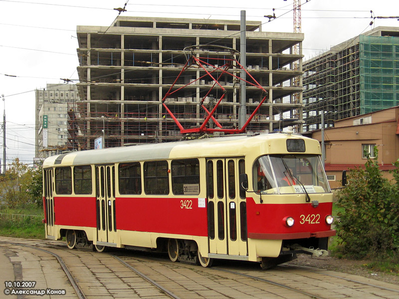 Москва. Tatra T3 (МТТЧ) №3422
