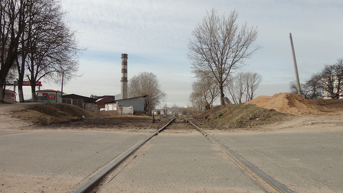 Минск. Промышленная железнодорожная ветка вдоль улицы Харьковской