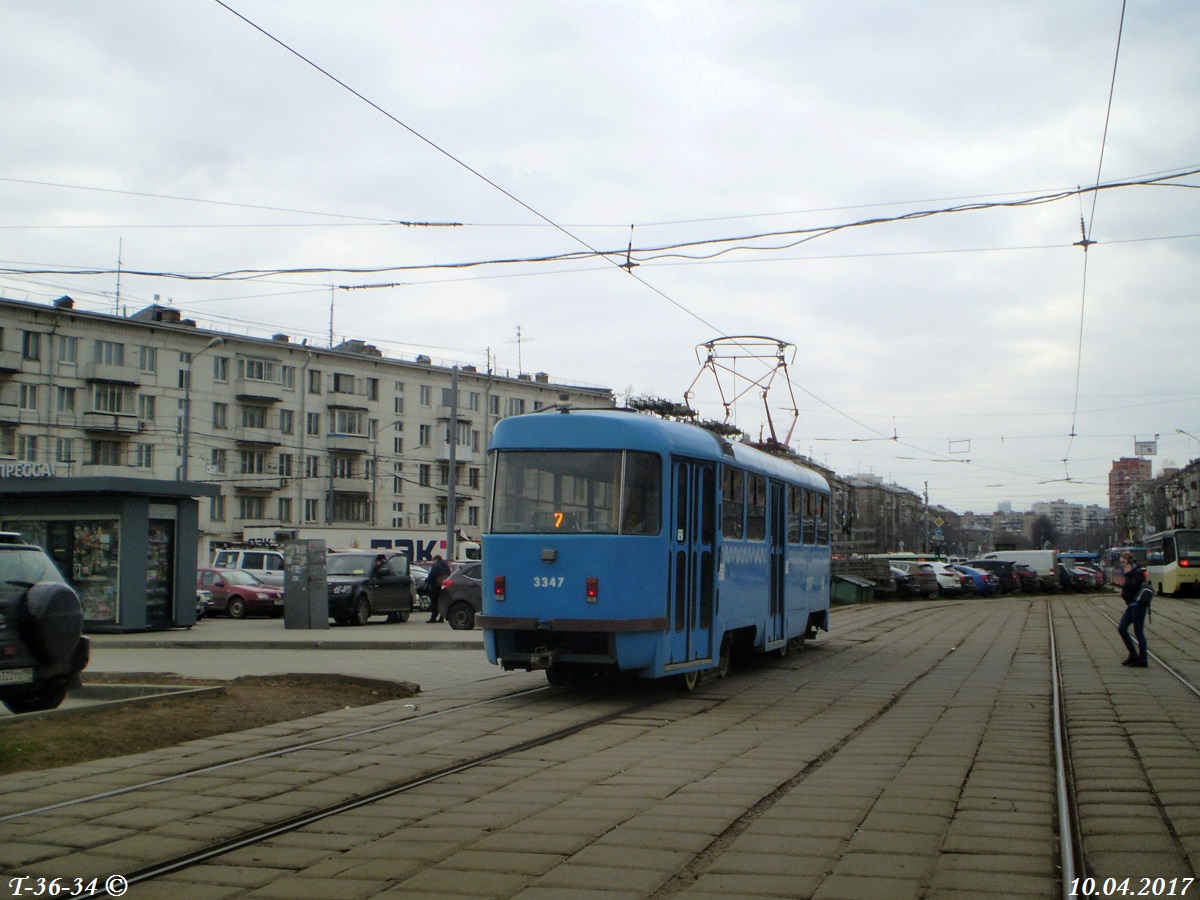 Москва. Tatra T3 (МТТА) №3347