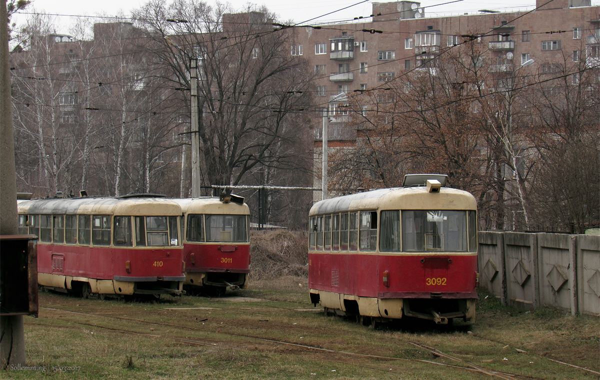 Харьков. Tatra T3SU №3011, Tatra T3SU №410, Tatra T3SU №3092
