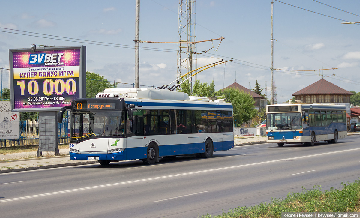 Варна. Škoda 26Tr Solaris №308
