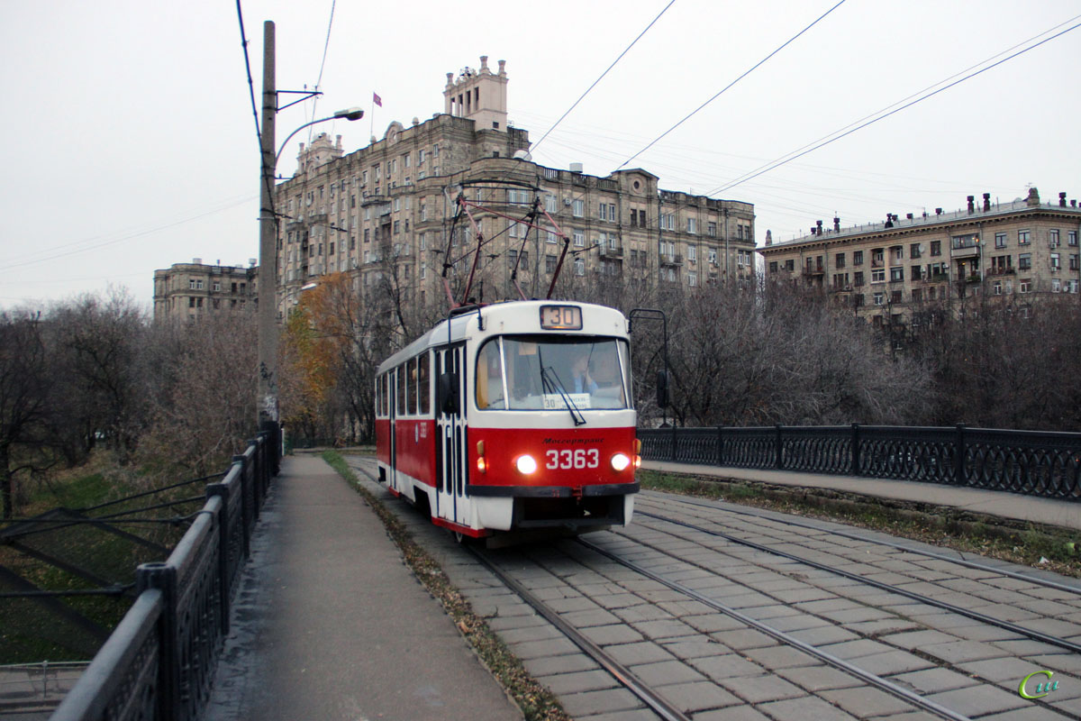 Москва. Tatra T3 (МТТМ) №3363