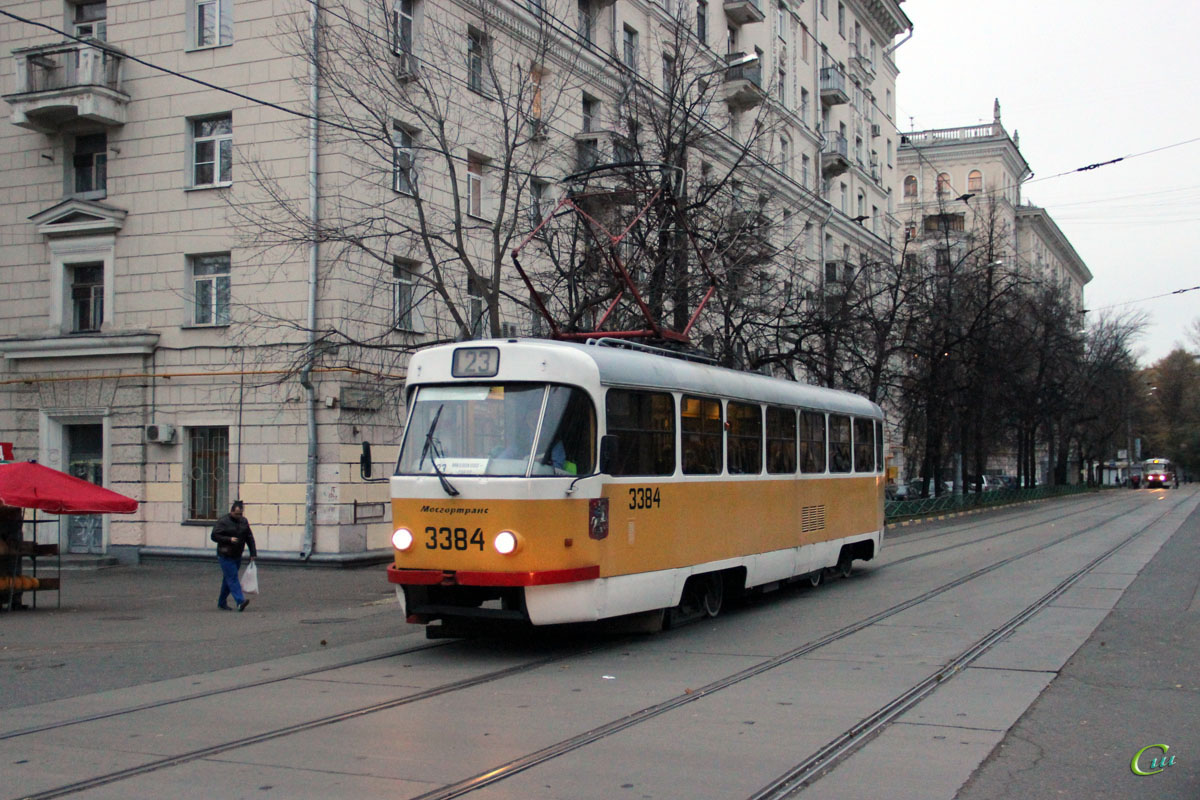 Москва. Tatra T3 (МТТЧ) №3384
