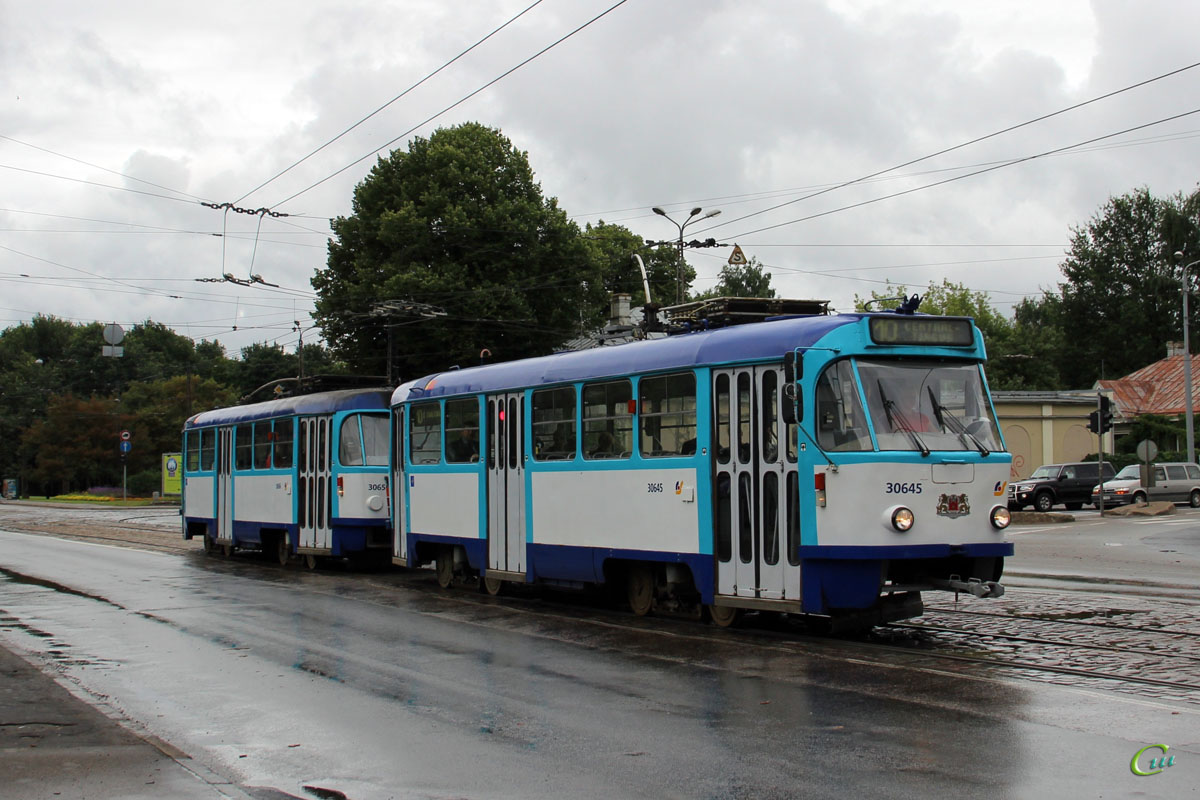 Рига. Tatra T3A №30645, Tatra T3A №30656