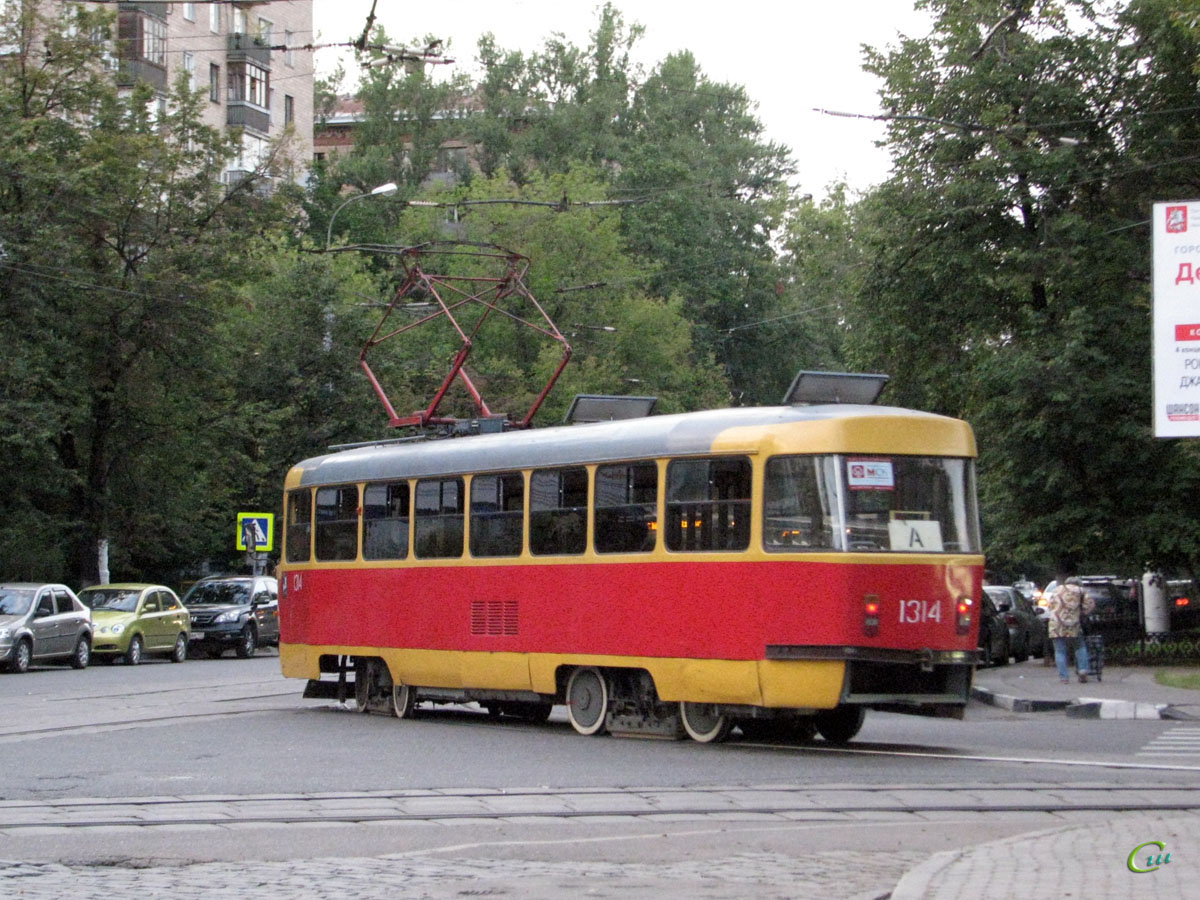 Москва. Tatra T3 (МТТД) №1314