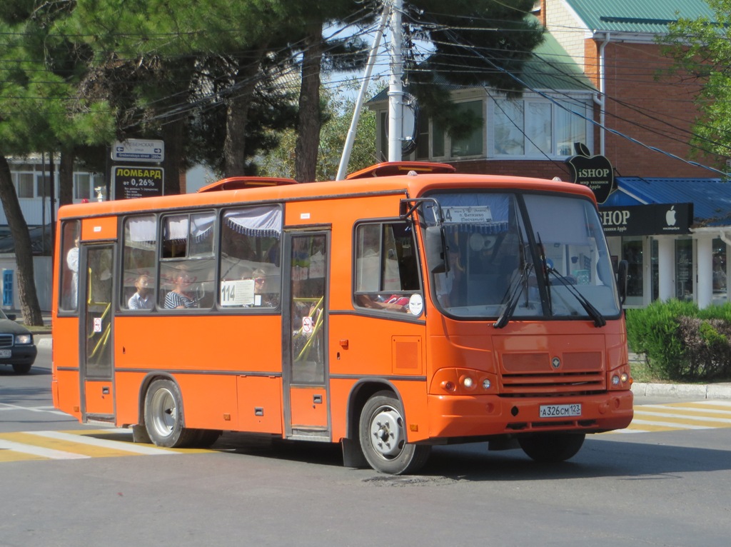 Анапа. ПАЗ-320402-05 а326см