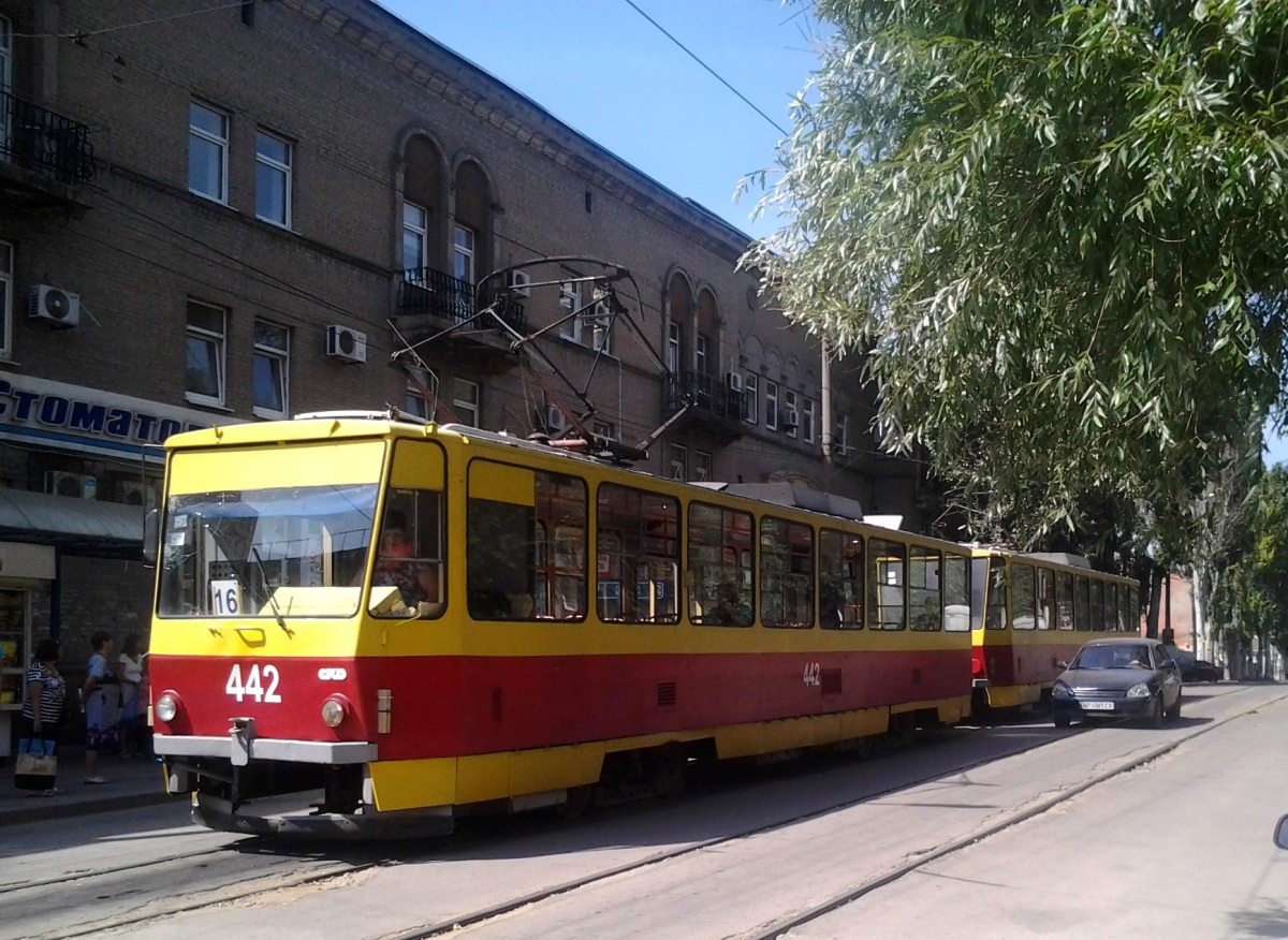 Запорожье. Tatra T6B5 (Tatra T3M) №442