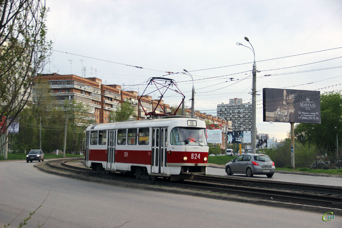 Самара. Tatra T3SU №824