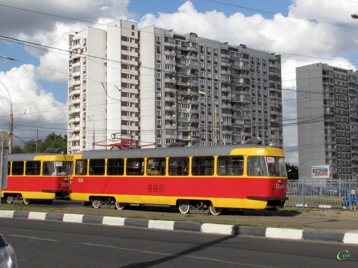Москва. Tatra T3 (МТТЧ) №1334