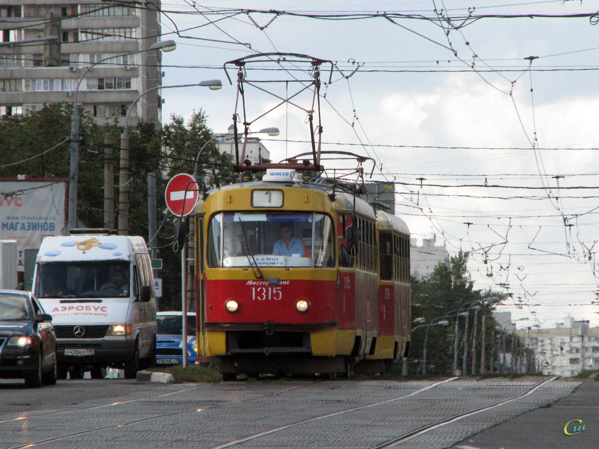 Москва. Tatra T3 (МТТЕ) №1315