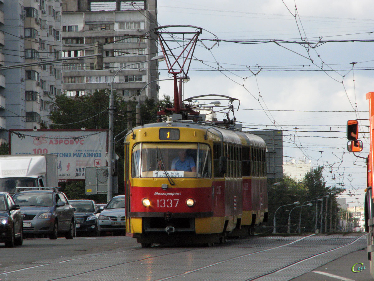 Москва. Tatra T3 (МТТЧ) №1337