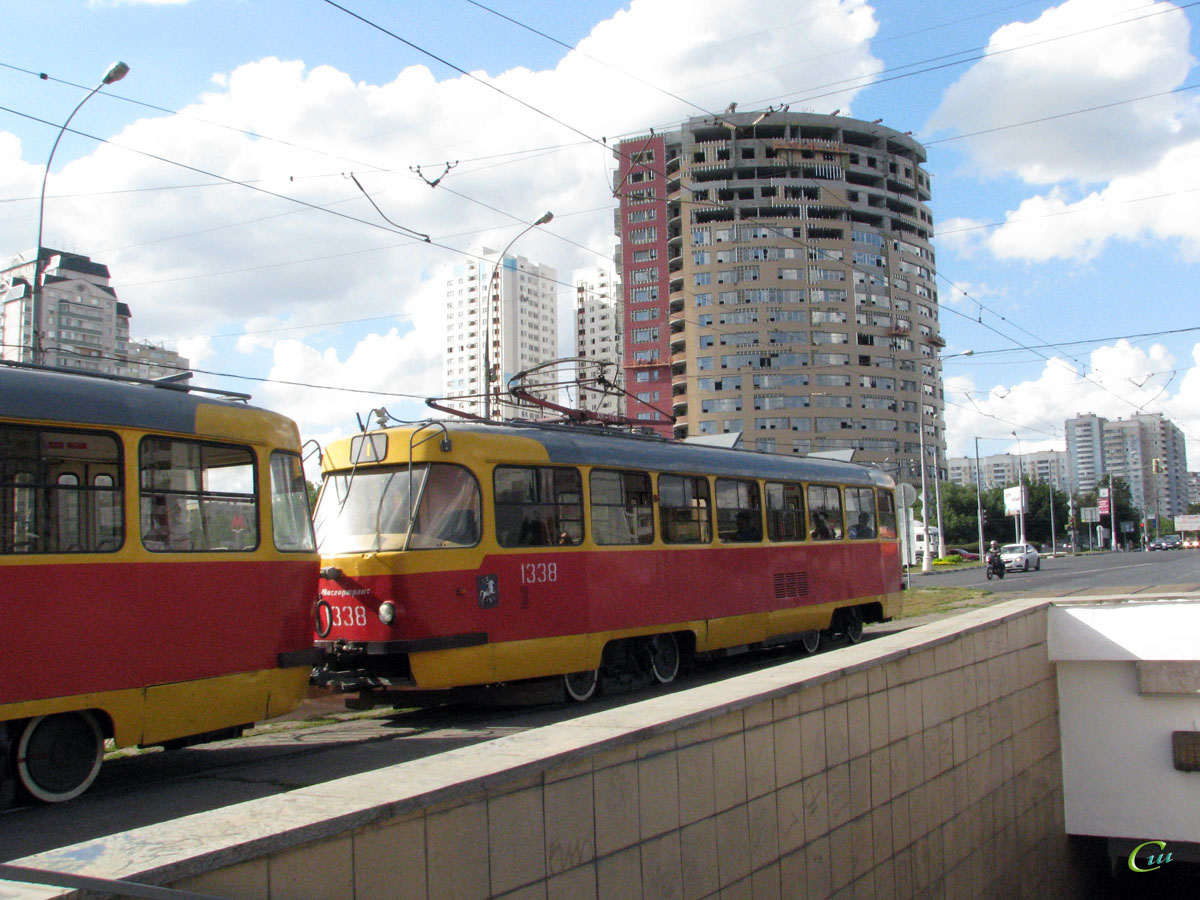 Москва. Tatra T3 (МТТЧ) №1338