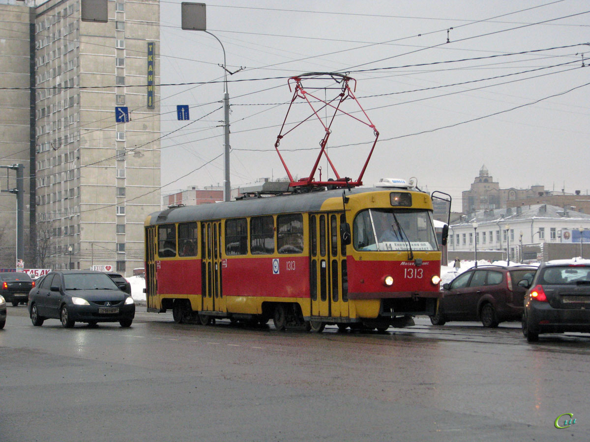 Москва. Tatra T3 (МТТЕ) №1313
