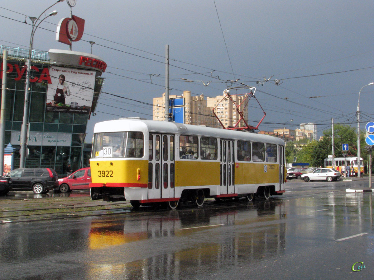 Москва. Tatra T3SU №3922