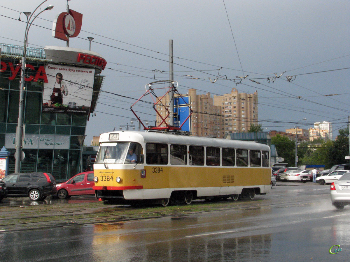 Москва. Tatra T3 (МТТЧ) №3384
