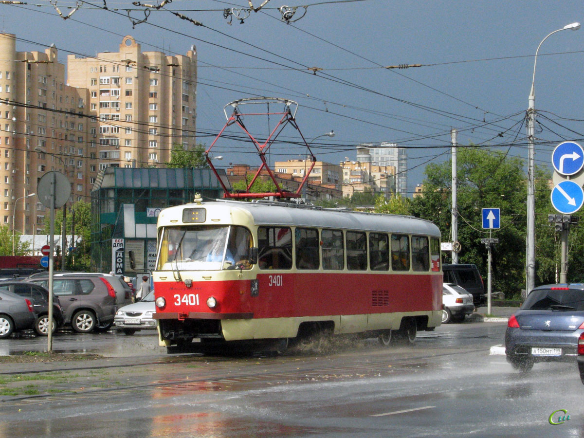 Москва. Tatra T3 (МТТЧ) №3401