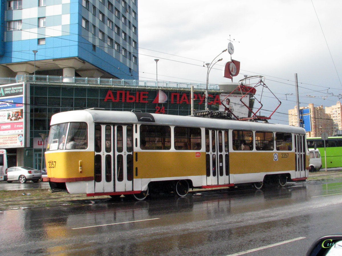 Москва. Tatra T3 (МТТМ) №3357