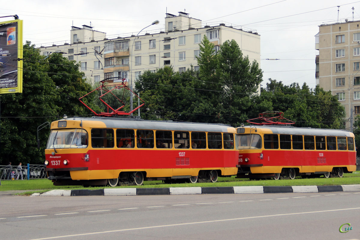 Москва. Tatra T3 (МТТЧ) №1337, Tatra T3 (МТТЧ) №1338