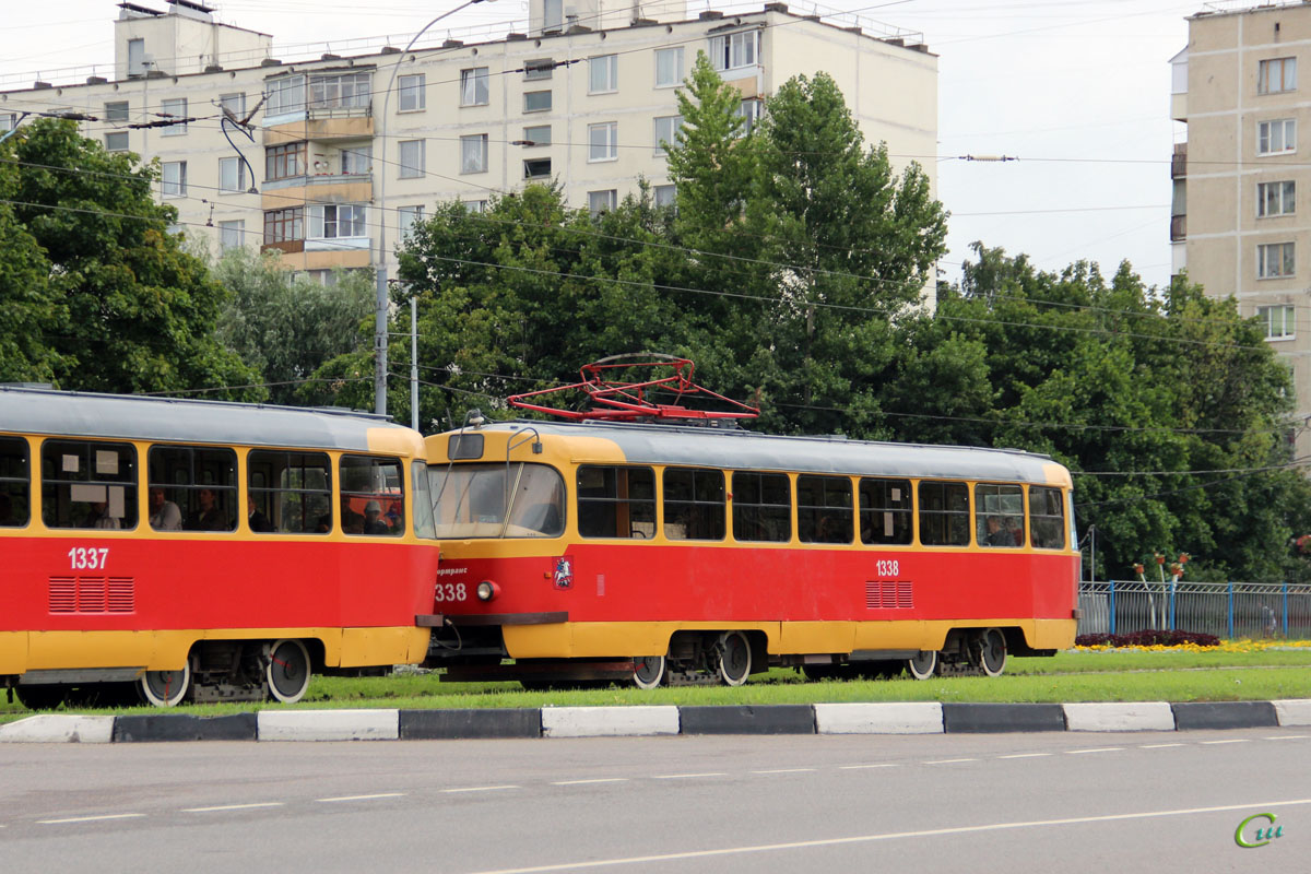 Москва. Tatra T3 (МТТЧ) №1337, Tatra T3 (МТТЧ) №1338