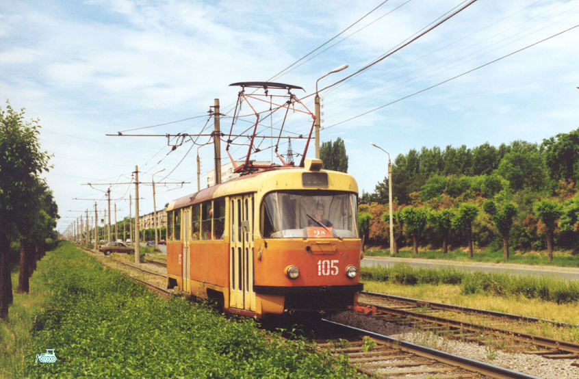 Волжский. Tatra T3SU №105