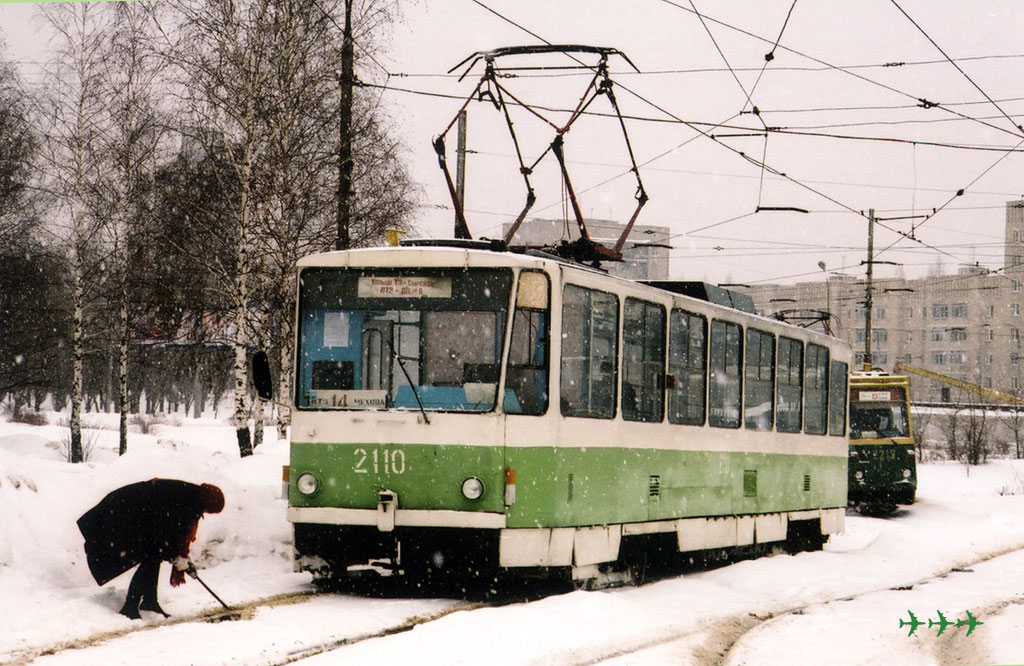 Липецк. 71-605 (КТМ-5) №2213, Tatra T6B5 (Tatra T3M) №2110