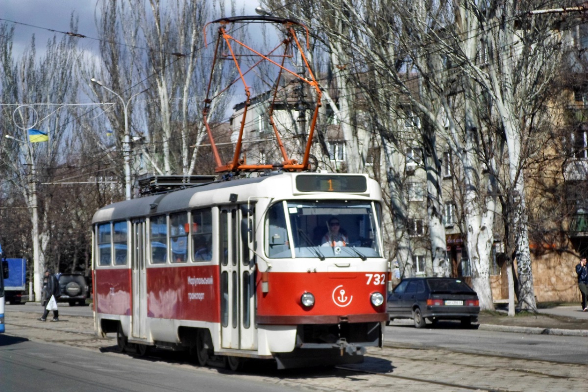 Мариуполь. Tatra T3A №732