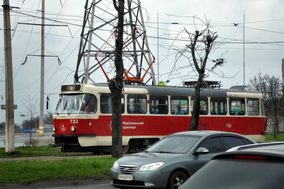 Мариуполь. Tatra T3A №732