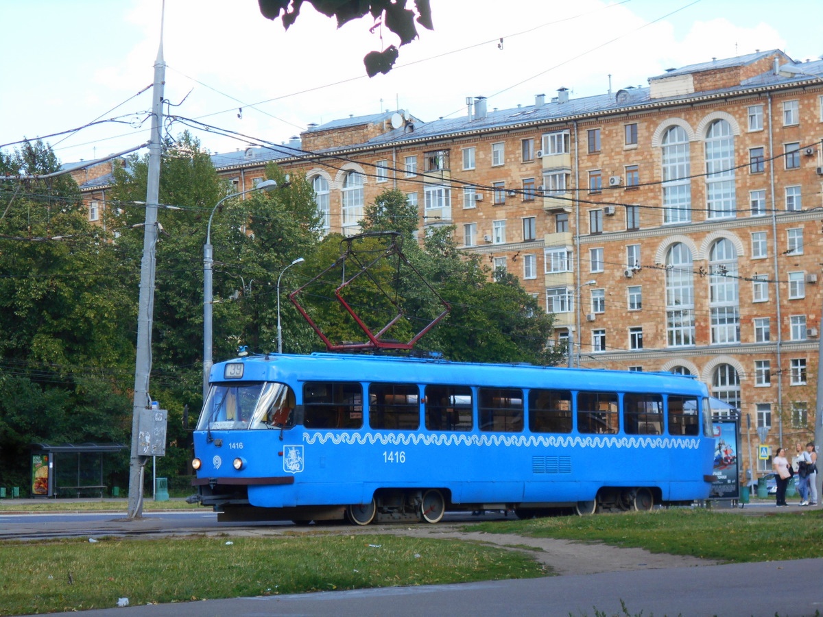 Москва. Tatra T3 (МТТЧ) №1416