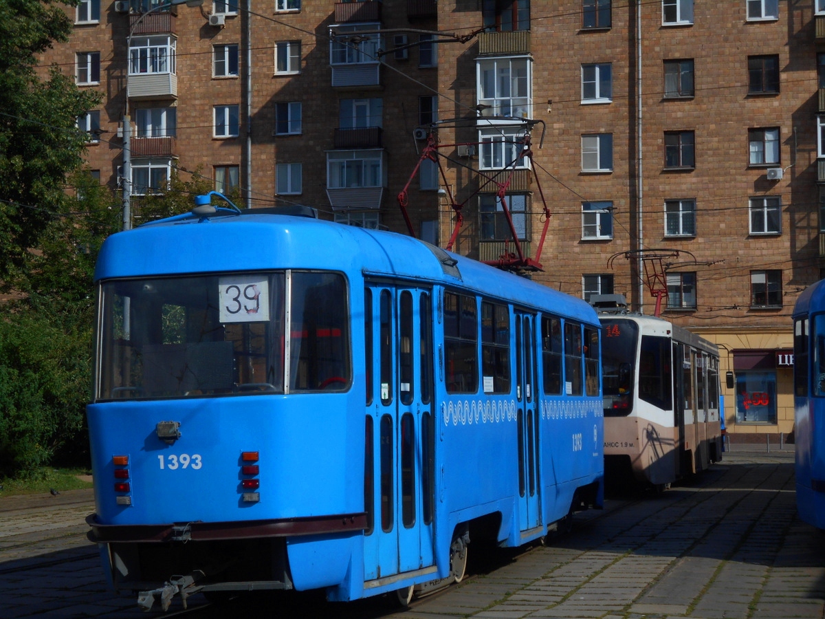 Москва. Tatra T3 (МТТЧ) №1393