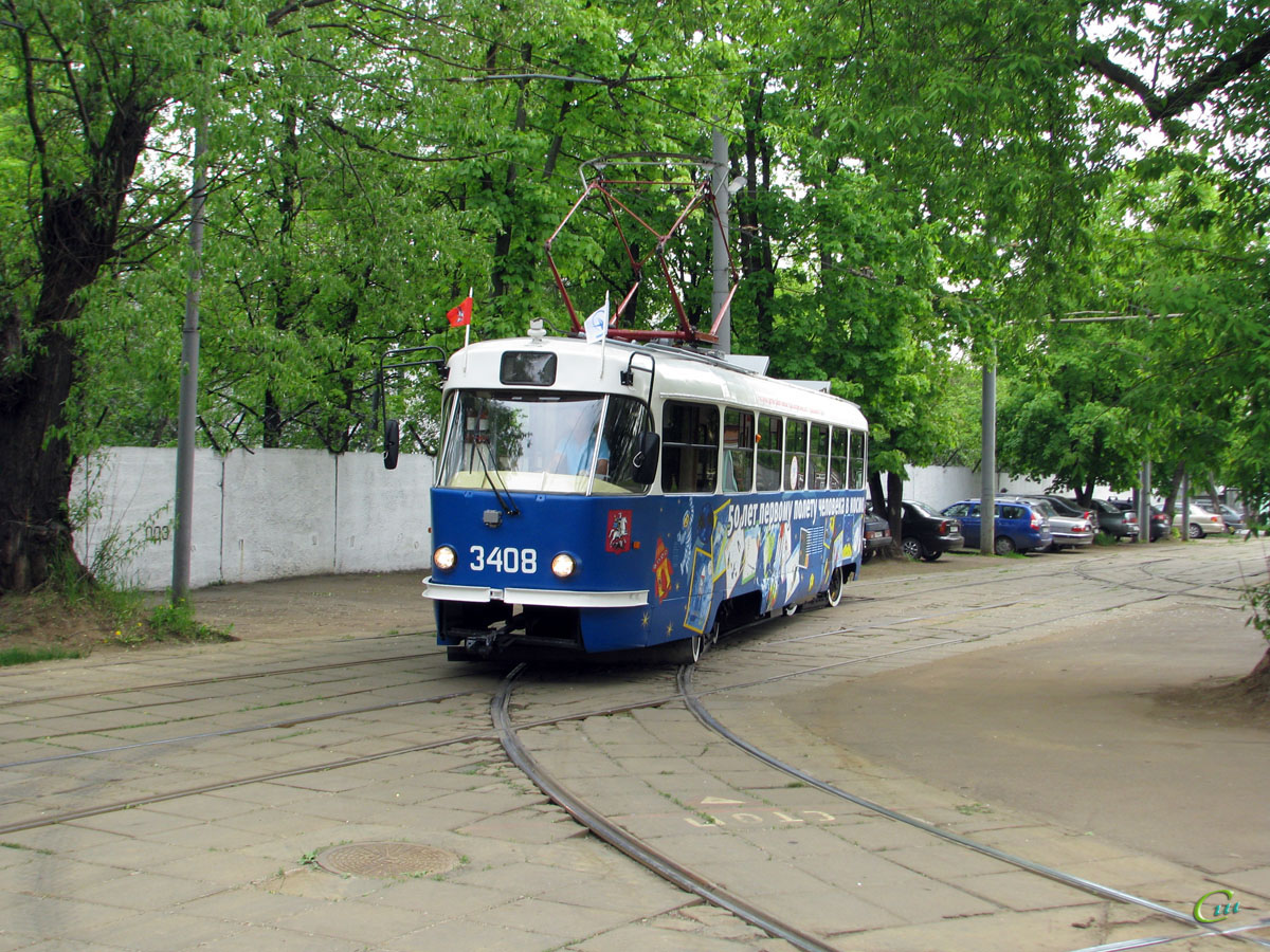 Москва. Tatra T3 (МТТЧ) №3408