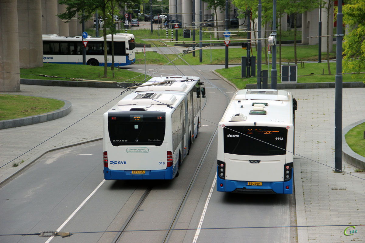 Амстердам. VDL Citea SLF-120 BZ-JZ-04, Mercedes-Benz O530 Citaro G BT-LJ-65