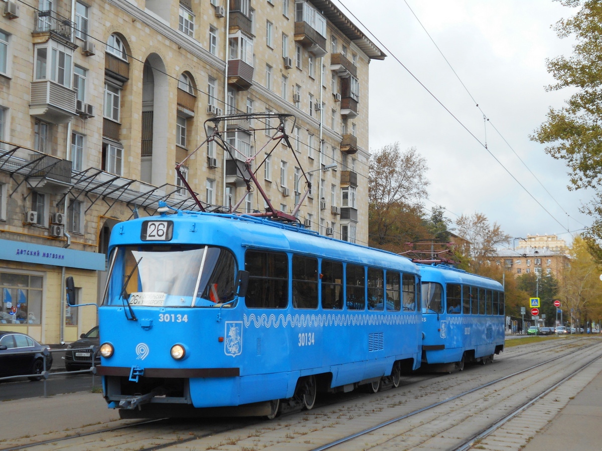 Москва. Tatra T3 (МТТЧ) №30134