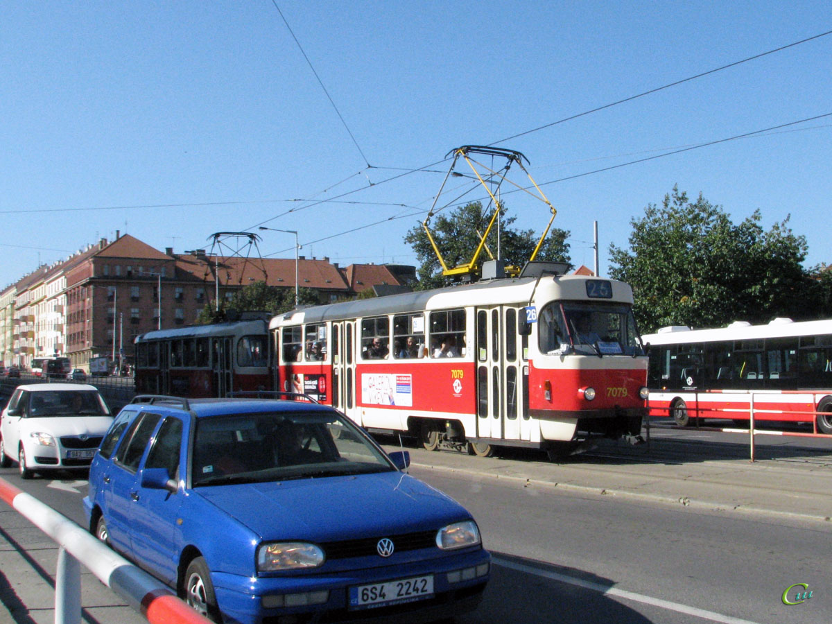 Прага. Tatra T3SUCS №7079