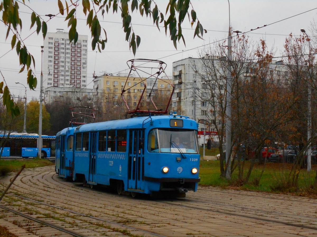 Москва. Tatra T3 (МТТЧ) №1339