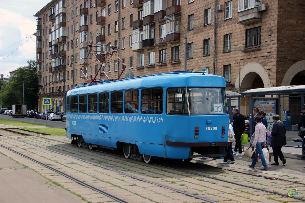 Москва. Tatra T3 (МТТЧ) №30208