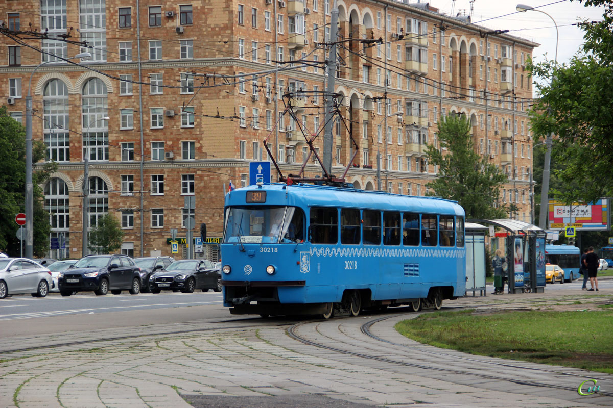 Москва. Tatra T3 (МТТЧ) №30218