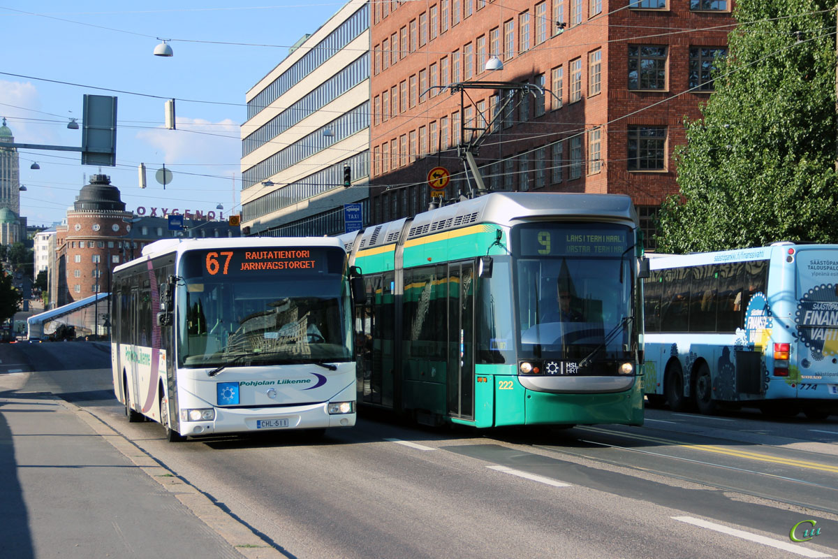 Хельсинки. Bombardier Variotram №222, Irisbus Crossway LE 12.8M CHL-511