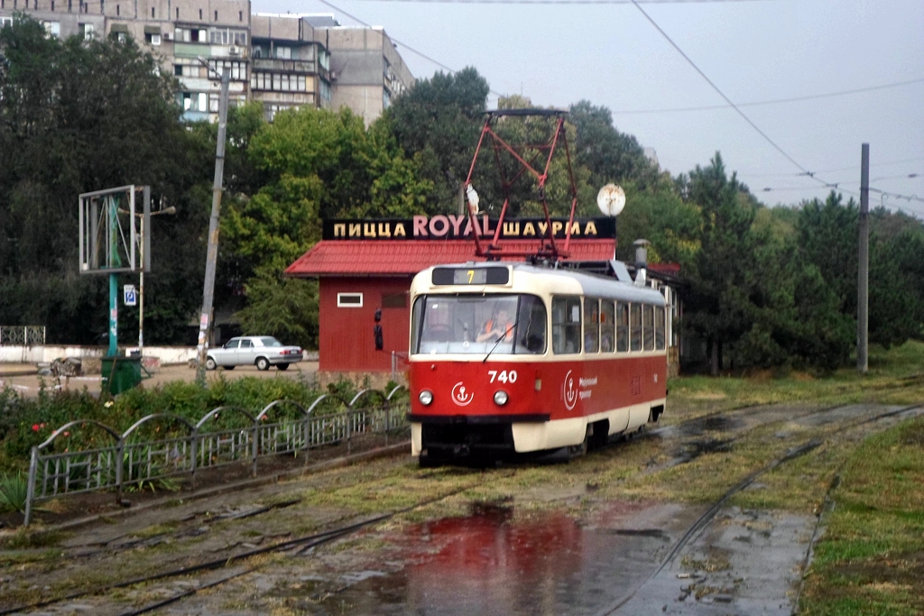 Мариуполь. Tatra T3A №740