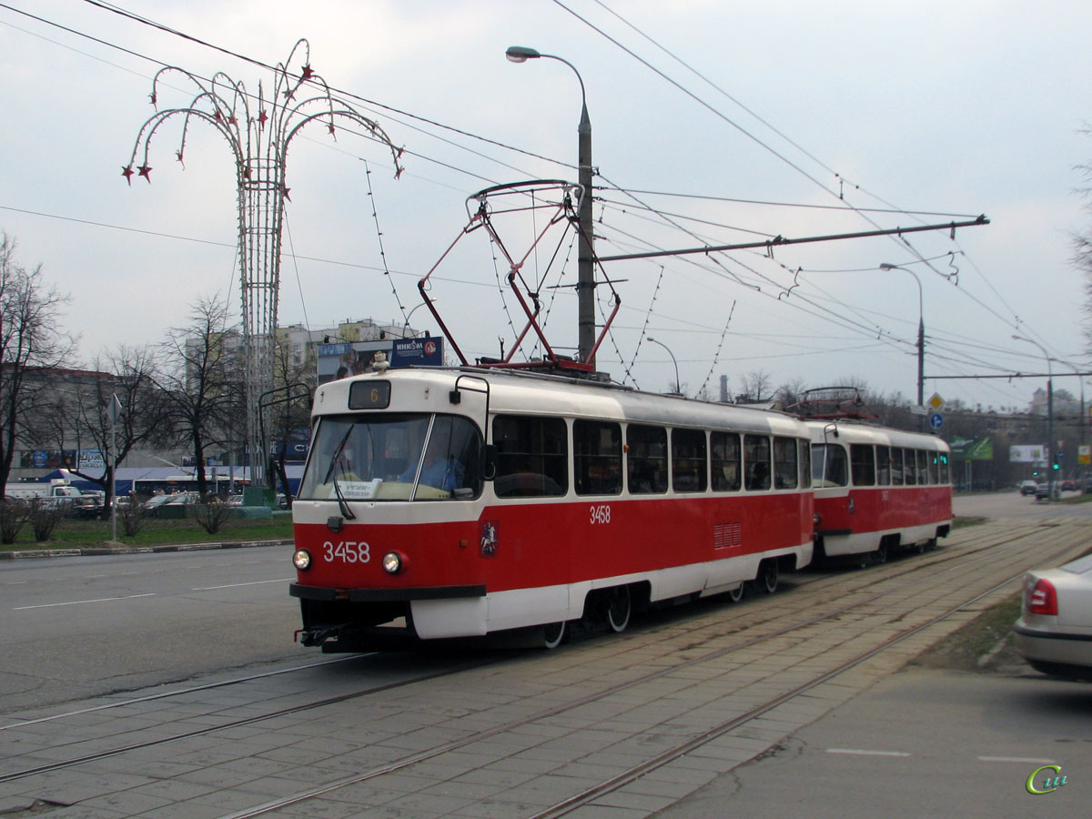 Москва. Tatra T3 (МТТЧ) №3457, Tatra T3 (МТТЧ) №3458