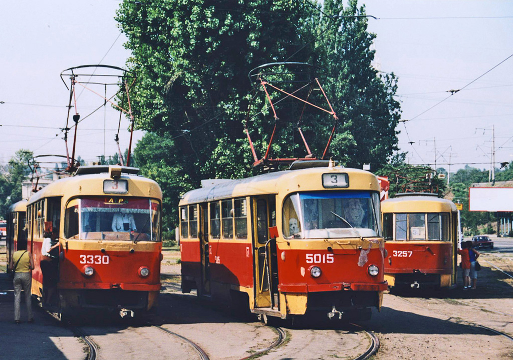 Одесса. Tatra T3SU №5015, Tatra T3SU №3257, Tatra T3SU №3330