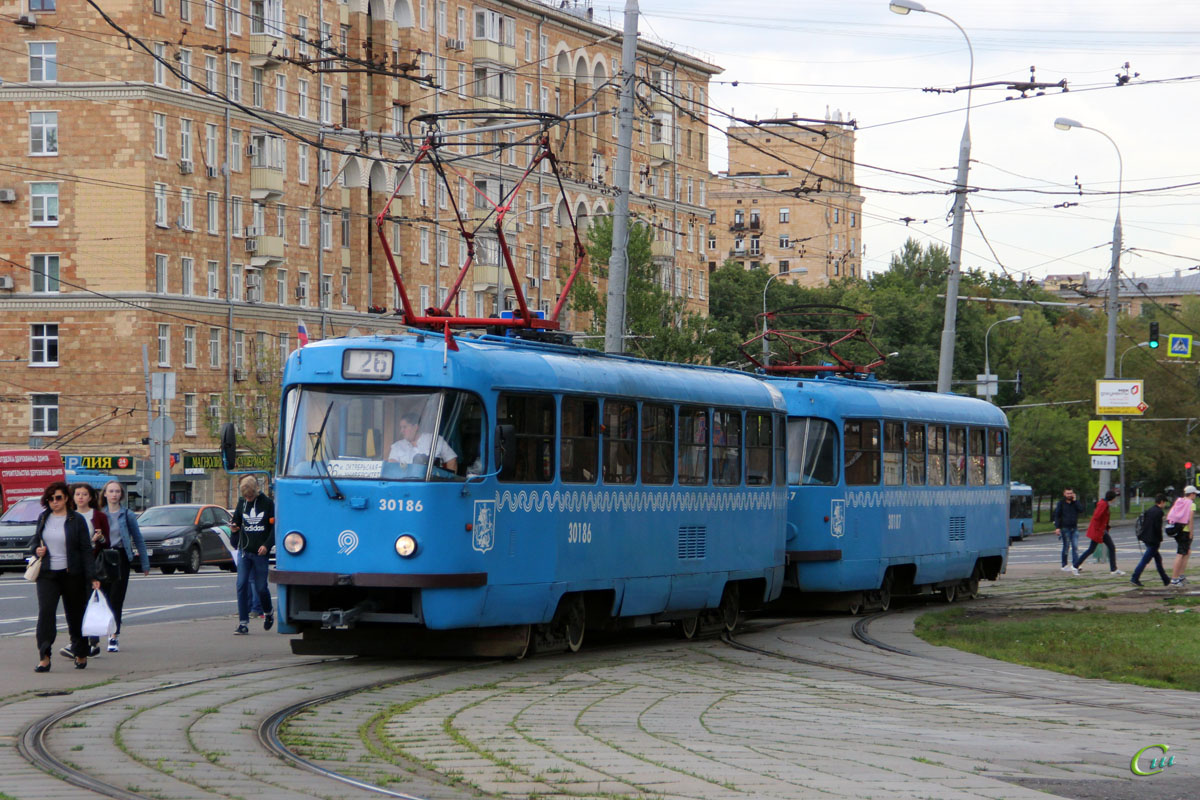 Москва. Tatra T3 (МТТЧ) №30186, Tatra T3 (МТТЧ) №30187