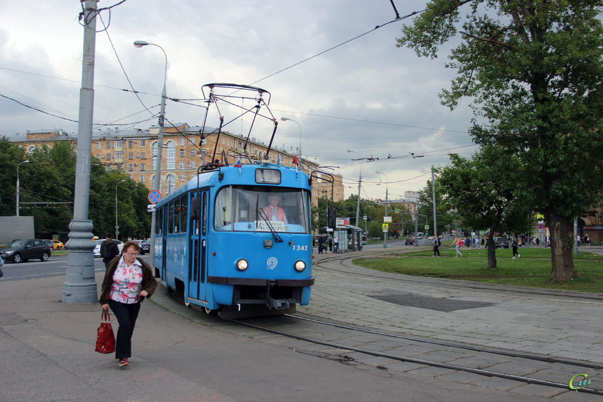 Москва. Tatra T3 (МТТЧ) №1342