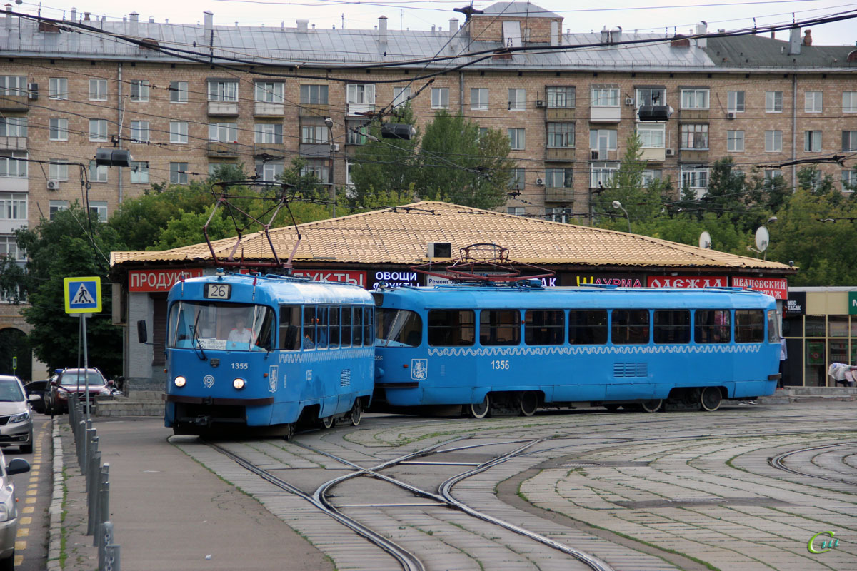 Москва. Tatra T3 (МТТЧ) №1355, Tatra T3 (МТТЧ) №1356