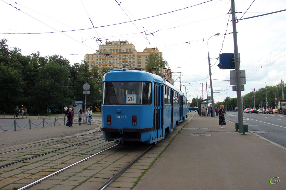 Москва. Tatra T3 (МТТЧ) №30135