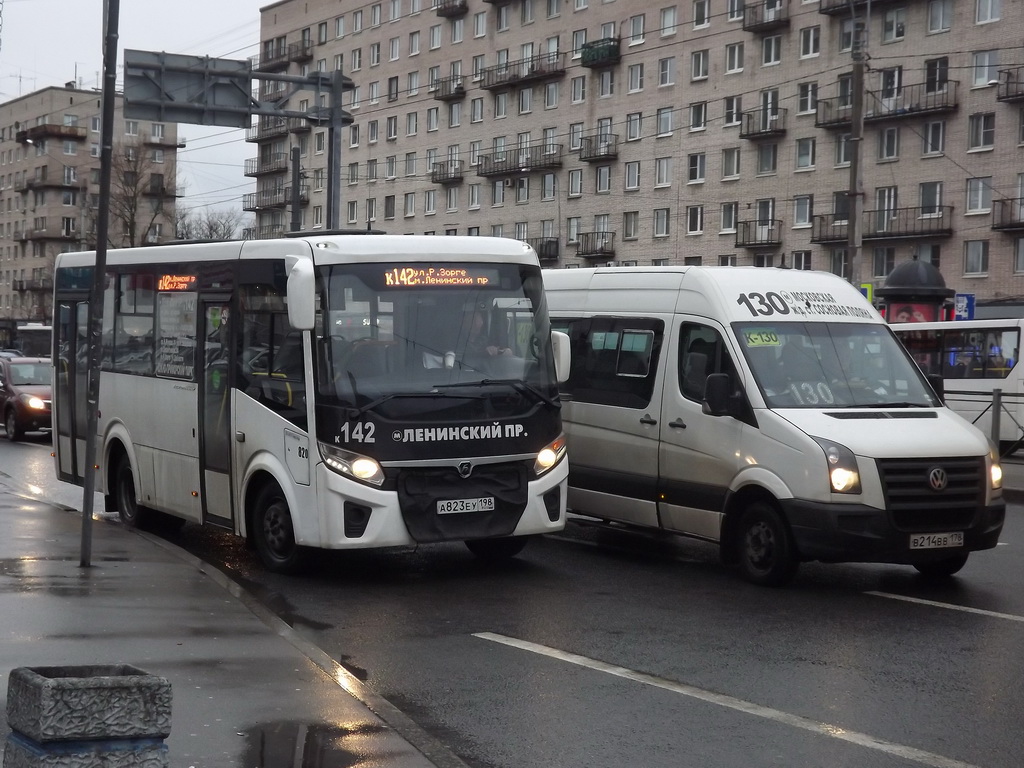 Санкт-Петербург. ПАЗ-320435-04 Vector Next а823еу, БТД-2219 (Volkswagen Crafter) в214вв