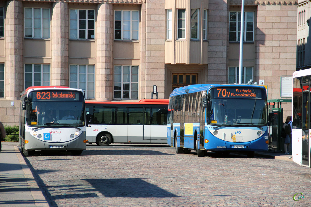 Хельсинки. Lahti Scala ATY-526, Irisbus Crossway LE 12.8M VHZ-773, Lahti Scala CHL-489