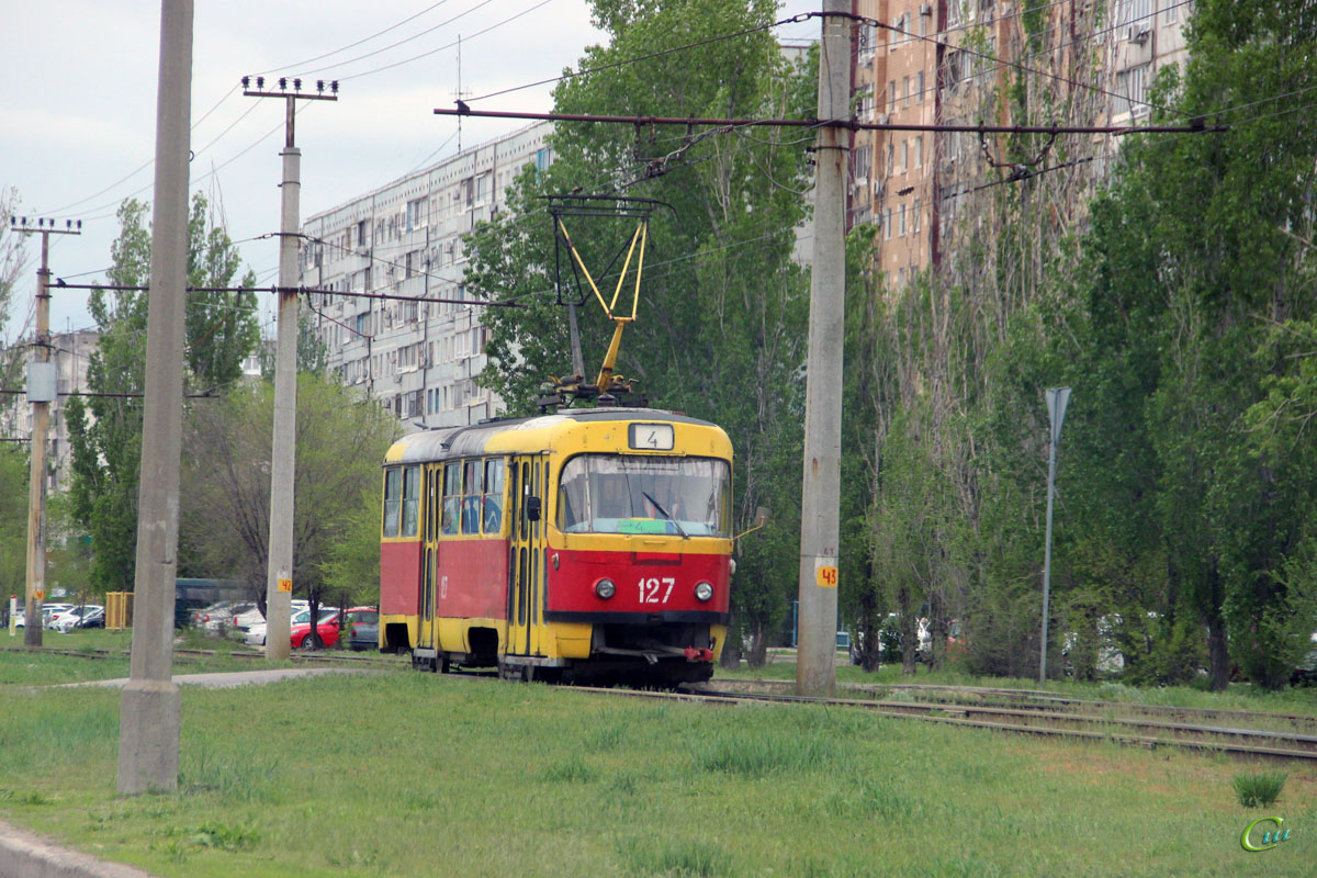 Волжский. Tatra T3SU №127