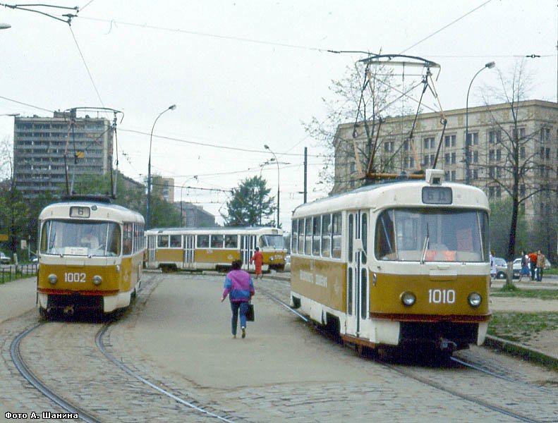 Москва. Tatra T3 (двухдверная) №1010, Татра-Рейс №1002